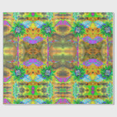 Vun in de zon - groene zonnebloem cadeaupapier (Vlak)