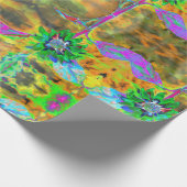 Vun in de zon - groene zonnebloem cadeaupapier (Hoek)