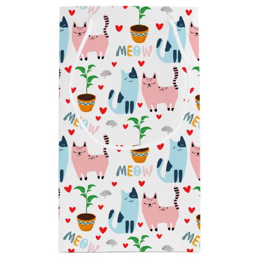 Vun katten en muizen met hart klein cadeauzakje (Achterkant)