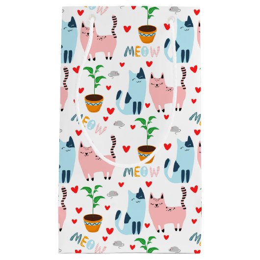 Vun katten en muizen met hart klein cadeauzakje (Voorkant)