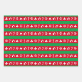 Vun kerstboom, Snowflake, Kandriet, Cadeau Inpakpapier Vel (Voorkant 2)