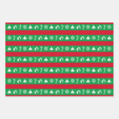 Vun kerstboom, Snowflake, Kandriet, Cadeau Inpakpapier Vel (Voorkant)