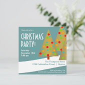 Vun kerstboom Trio Holiday Party Uitnodiging (Staand voorkant)