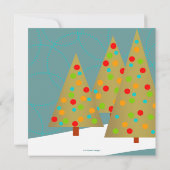 Vun kerstboom Trio Holiday Party Uitnodiging (Achterkant)