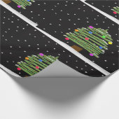 Vun kerstboompatroon cadeaupapier (Hoek)