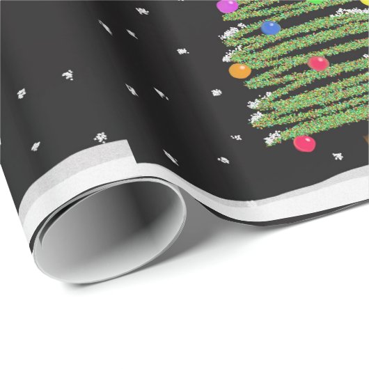 Vun kerstboompatroon cadeaupapier (Rol Hoek)