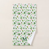 Vun kerstboomschilfers Monogrammed Towels Bad Handdoek (Handdoek)