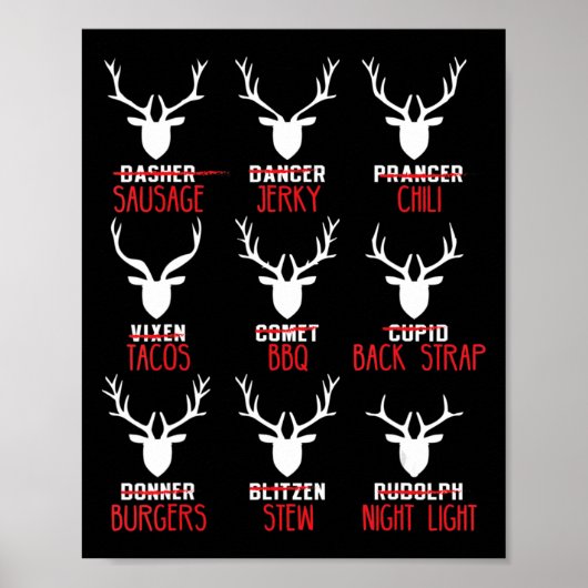 Vun kerstdeer Hunters Alle rendiertjes van de kers Poster (Voorkant)