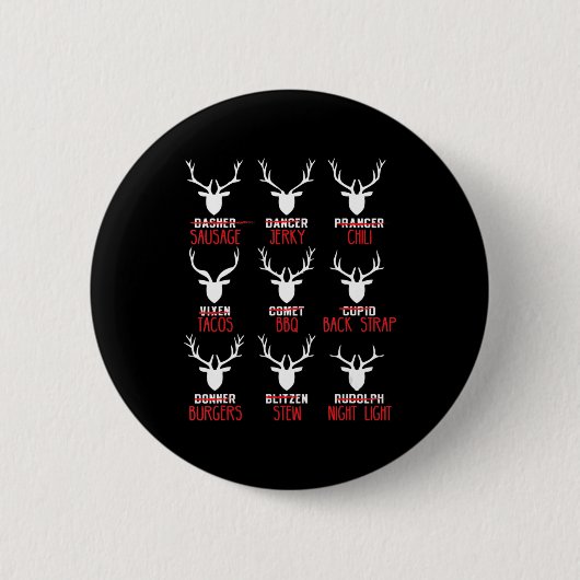 Vun kerstdeer Hunters Alle rendiertjes van de kers Ronde Button 5,7 Cm (Voorkant)