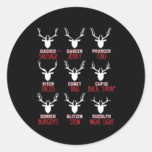 Vun kerstdeer Hunters Alle rendiertjes van de kers Ronde Sticker (Voorkant)