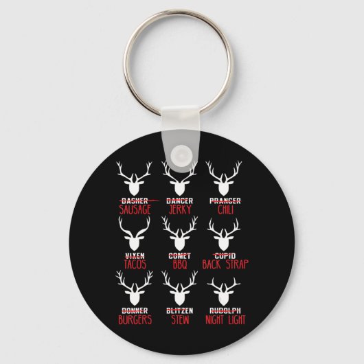 Vun kerstdeer Hunters Alle rendiertjes van de kers Sleutelhanger (Voorkant)