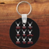 Vun kerstdeer Hunters Alle rendiertjes van de kers Sleutelhanger (Voorkant)