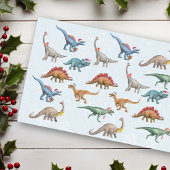 Vun kerstfeestdag Dinosaur-Waterverf Tissuepapier
