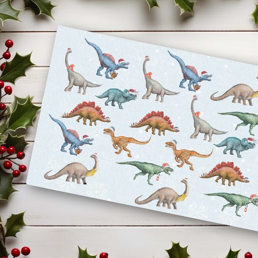 Vun kerstfeestdag Dinosaur-Waterverf Tissuepapier