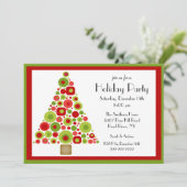 Vun kerstkerstfeest uitnodiging (Staand voorkant)