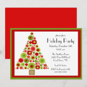 Vun kerstkerstfeest uitnodiging (Voorkant / Achterkant)