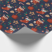 Vun kerstkousen en -pasta's cadeaupapier (Hoek)