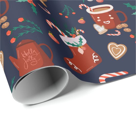 Vun kerstkousen en -pasta's cadeaupapier (Rol Hoek)