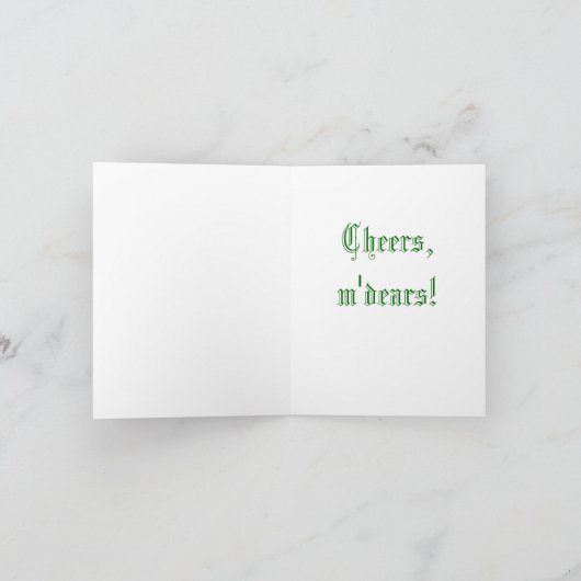 Vun kerstwarthoop met teacup feestdagen kaart (Binnen)