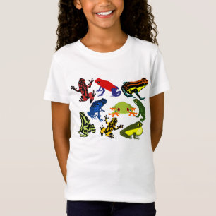 Vun kinderen kinder kikkervissen. Dartboomkikkers T-shirt