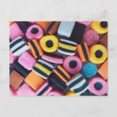 Vun, kleurrijk, zoethout snoep briefkaart (Voorkant)