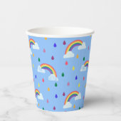 Vun. kleurrijke regenbogen en regen papieren bekers (Voorkant)