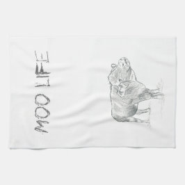 Vun. Koe zwart-wit | Moo Life Theedoek