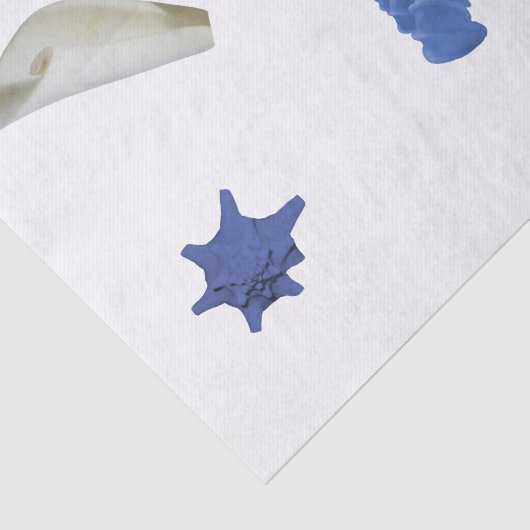 Vun kustzeeschok blauw 10lb-papier, wit tissuepapier (Detail)