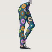 Vun leggings over alle kleurrijke stippen op donke (Rechts)