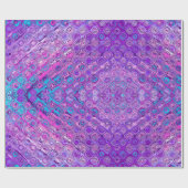 Vun meerkleurig Psychedelic Paars Pattern Cadeaupapier (Vlak)