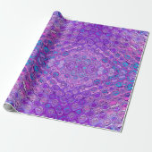 Vun meerkleurig Psychedelic Paars Pattern Cadeaupapier (Uitgerold)