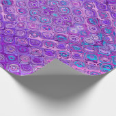Vun meerkleurig Psychedelic Paars Pattern Cadeaupapier (Hoek)