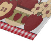 Vun met snijplaat van appelglas snijplank (Hoek)