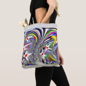 Vun mode vormt kunst tote bag (Dichtbij)