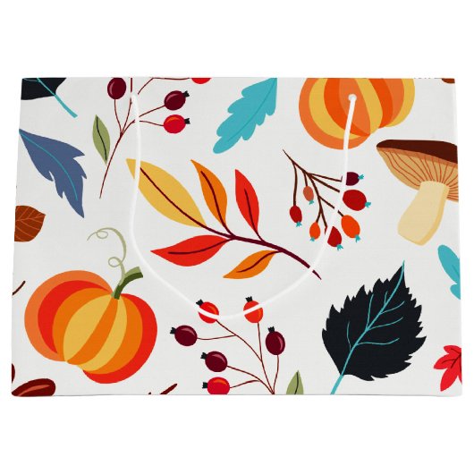 Vun oogstpatroon herfst groot cadeauzakje (Voorkant)