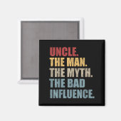  vun oom Man Myth Bad Influence Funny Magneet (Voorkant / Achterkant)