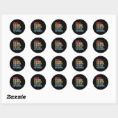 vun oom Man Myth Bad Influence Funny Ronde Sticker (Vel)