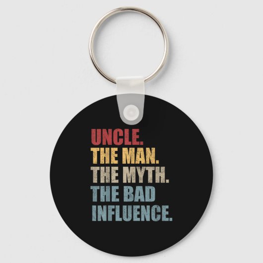  vun oom Man Myth Bad Influence Funny Sleutelhanger (Voorkant)