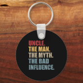  vun oom Man Myth Bad Influence Funny Sleutelhanger (Voorkant)