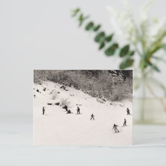 Vun op de skipistes briefkaart (Staand voorkant)