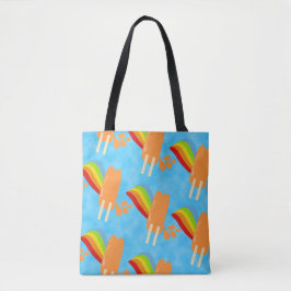 Vun Oranje patroon van diepgevroren Poppen Tote Bag