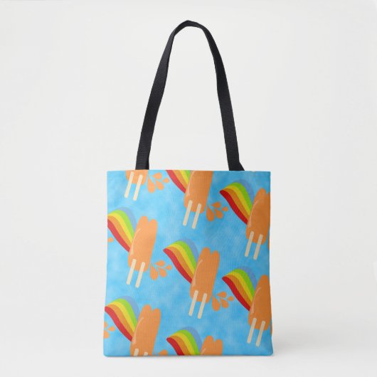 Vun Oranje patroon van diepgevroren Poppen Tote Bag (Voorkant)