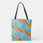 Vun Oranje patroon van diepgevroren Poppen Tote Bag (Achterkant)