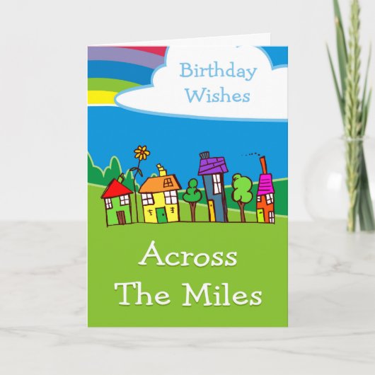 Vun over de Miles Birthday wil met huizen Kaart (Voorkant)