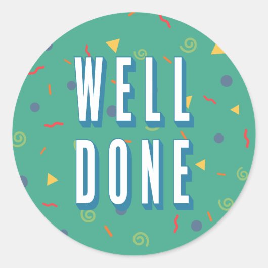 Vun patroon goed uitgevoerd ronde sticker (Voorkant)