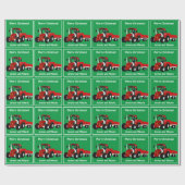 Vun Red Tractor en aanhangwagen Cadeaupapier (Vlak)