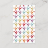 Vun regenboogkleurige verfdrukken Dog Walker Foto Visitekaartje (Achterkant)