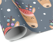 Vun rendier met kerstverlichting cadeaupapier (Rol Hoek)