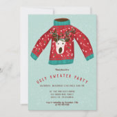 Vun rendierlelijke zweet kersttekening kaart (Voorkant)