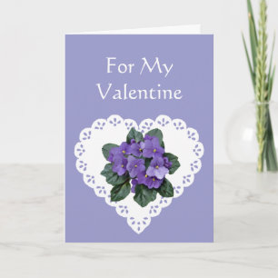 Vun Romantic Violet Flower Valentijn Humor Feestdagen Kaart